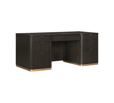 Macy's Bodhi 66" Executive Desk In Black
