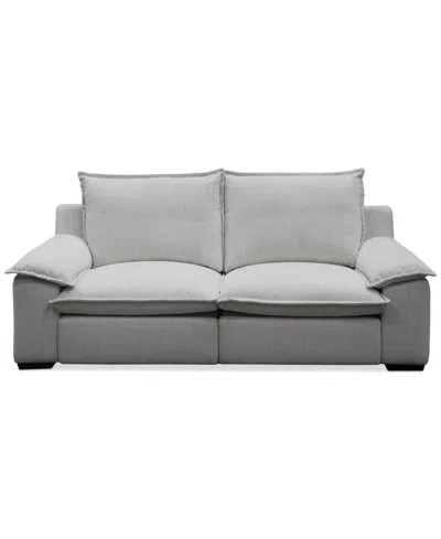 Macy's Borsi 2-pc. Sofa Sectional With 2 Power Recliners In Brown