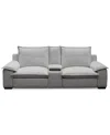Macy's Borsi 3-pc. Sofa Sectional With 2 Power Recliners & 1 Console In Brown