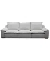 Macy's Borsi 3-pc. Sofa Sectional With 2 Power Recliners In Brown