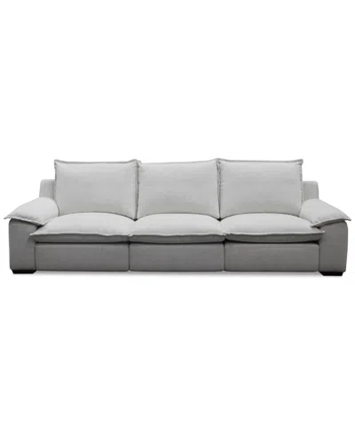 Macy's Borsi 3-pc. Sofa Sectional With 2 Power Recliners In Brown
