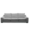 Macy's Borsi 3-pc. Sofa Sectional With 2 Power Recliners In Gray