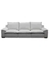 Macy's Borsi 3-pc. Sofa Sectional With 3 Power Recliners In Brown