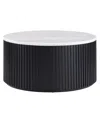 Macy's Bramwell 36" Wood Marble Top Cocktail Table