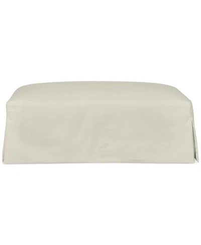Macy's Brenalee 44" Fabric Ottoman And Slipcover In Peyton Birch