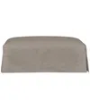 Macy's Brenalee 46" Performance Fabric Slipcover Ottoman In Peyton Slate