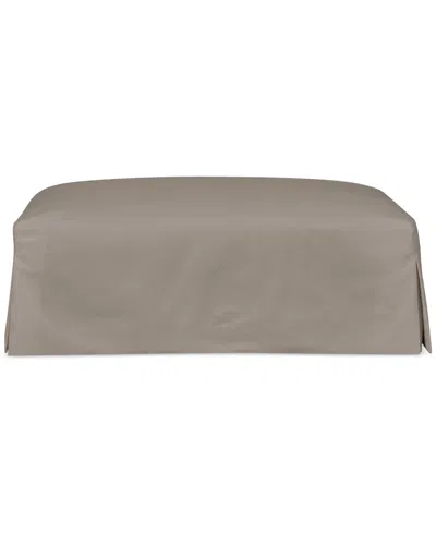 Macy's Brenalee 44" Fabric Ottoman And Slipcover In Peyton Slate