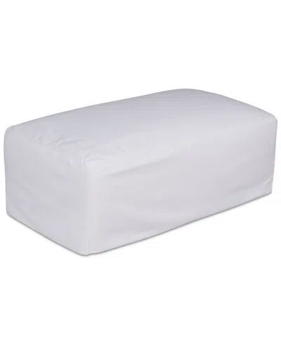 Macy's Brenalee 44" Performance Fabric Slipcover Ottoman In White