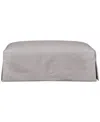 Macy's Brenalee 44" Performance Fabric Slipcover Ottoman In Lena Glacier