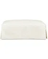 Macy's Brenalee 44" Performance Fabric Slipcover Ottoman In Lena Off White