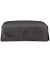 Macy's Brenalee 44" Performance Fabric Slipcover Ottoman In Lena Pewter