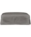 Macy's Brenalee 44" Performance Fabric Slipcover Ottoman In Lily Granite