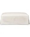 Macy's Brenalee 44" Performance Fabric Slipcover Ottoman In Lily Natural