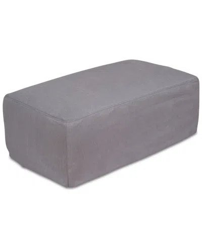 MACY'S BRENALEE 44" PERFORMANCE FABRIC SLIPCOVER OTTOMAN