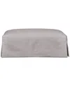 Macy's Brenalee 46" Performance Fabric Slipcover Ottoman In Lena Glacier