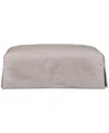 Macy's Brenalee 46" Performance Fabric Slipcover Ottoman In Lena Linen