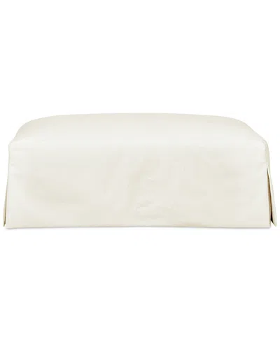 MACY'S BRENALEE 46" PERFORMANCE FABRIC SLIPCOVER OTTOMAN