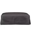 Macy's Brenalee 46" Performance Fabric Slipcover Ottoman In Lena Pewter
