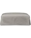 Macy's Brenalee 46" Performance Fabric Slipcover Ottoman In Lily Fog