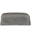 Macy's Brenalee 46" Performance Fabric Slipcover Ottoman In Lily Granite