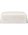 Macy's Brenalee 46" Performance Fabric Slipcover Ottoman In Lily Natural