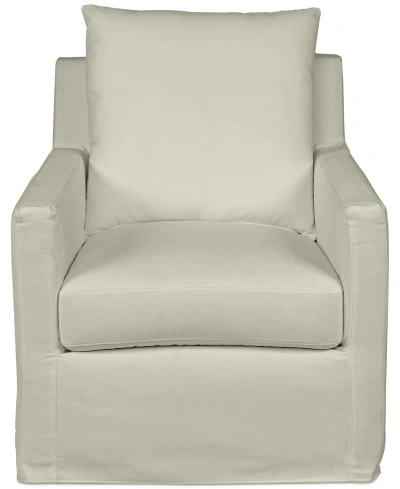MACY'S BRENALEE 30" PERFORMANCE FABRIC SLIPCOVER SWIVEL GLIDER