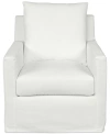 Macy's Brenalee Fabric Swivel Glider In Peyton Cream