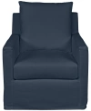 Macy's Brenalee Fabric Swivel Glider In Peyton Navy