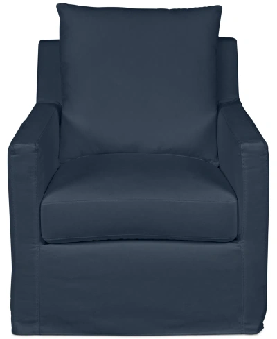 Macy's Brenalee Fabric Swivel Glider In Peyton Navy