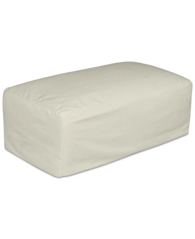 Macy's Brenalee Performance Fabric Slipcover Ottoman In Peyton Cream