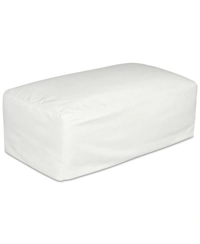 Macy's Brenalee Performance Fabric Slipcover Ottoman In Peyton Cream