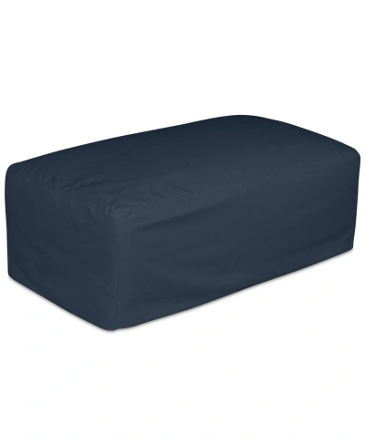 Macy's Brenalee Performance Fabric Slipcover Ottoman In Peyton Navy