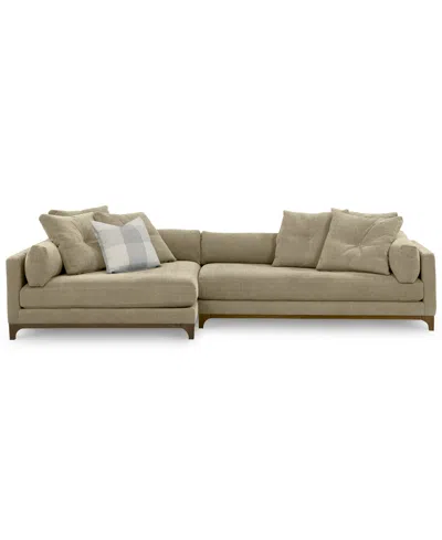 Macy's Closeout! Brendalyn 2-pc. Modular Fabric Sectional Chaise And Sofa Set, Created For  In Oat