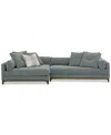 Macy's Closeout! Brendalyn 2-pc. Modular Fabric Sectional Chaise And Sofa Set, Created For  In Surf