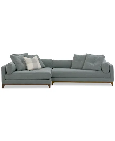 Macy's Closeout! Brendalyn 2-pc. Modular Fabric Sectional Chaise And Sofa Set, Created For  In Surf