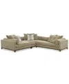 Macy's Closeout! Brendalyn 3-pc. Modular Fabric Sectional Chaise & Sofa Set, Created For  In Oat