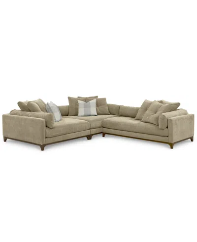 Macy's Closeout! Brendalyn 3-pc. Modular Fabric Sectional Chaise & Sofa Set, Created For  In Oat