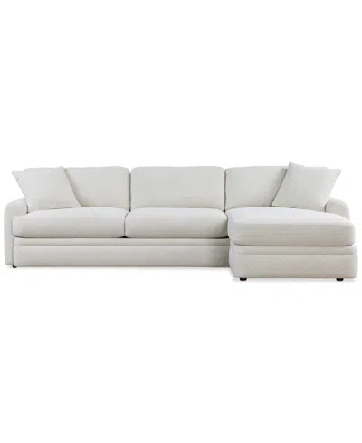 Macy's Brendy 2-pc. Fabric Chaise Sectional, Exclusively At  In Brown