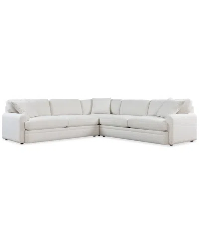 Macy's Brendy 3-pc. Fabric L Sectional, Exclusively At  In Brown