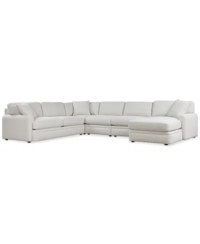 Macy's Brendy 5-pc. Fabric Chaise Sectional, Exclusively At  In Sand