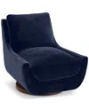 Macy's Brendy Fabric Swivel Chair, Exclusively At  In Blue