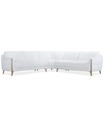 Macy's Briannie 3-pc. Fabric L Sectional, Exclusively At  In White