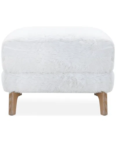 Macy's Briannie Fabric Ottoman, Exclusively At  In Brown
