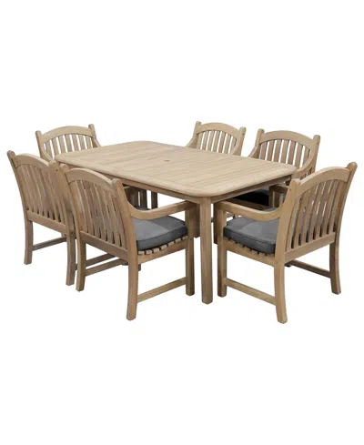 Macy's Bristol 118" Rectangle Extension Outdoor Dining Set (table And Dining Chairs), Created For  In Brown