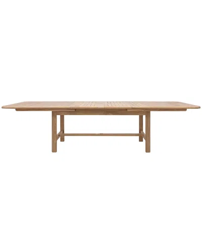 Macy's Bristol 118" Teak Wood Extension Dining Table, Created For  In Brown