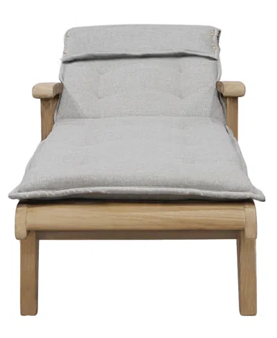 Macy's Bristol 33" Fabric Chaise Lounge Chair, Created For  In Gray
