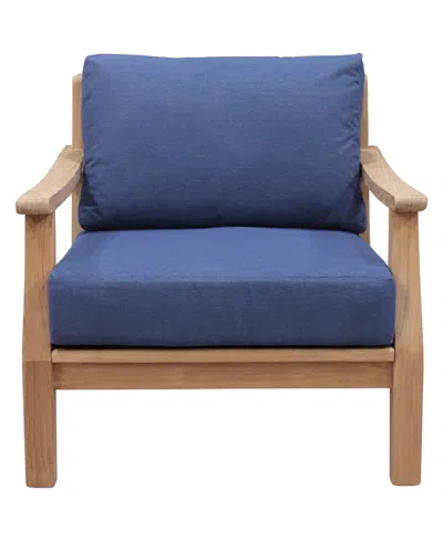 Macy's Bristol 33" Olefin Club Chair, Created For  In Blue
