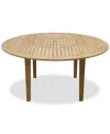Macy's Bristol 59" Round Dining Table With Lazy Susan, Created For  In Brown