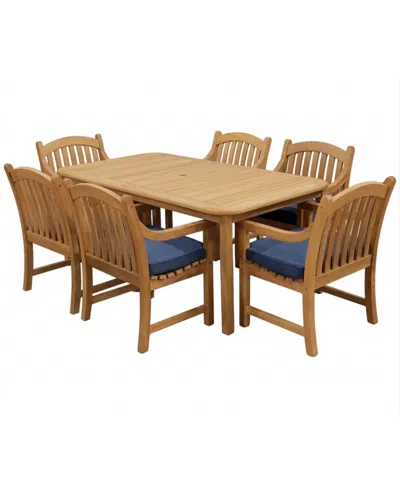 Macy's Bristol 7-pc. Rectangle Dining Set (dining Table And Dining Chairs), Created For  In Brown