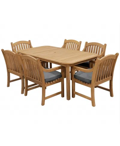Macy's Bristol 7-pc. Rectangle Dining Set (dining Table And Dining Chairs), Created For  In Brown